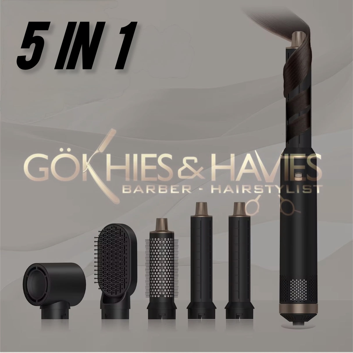 5 IN 1 Hete lucht haarstyler